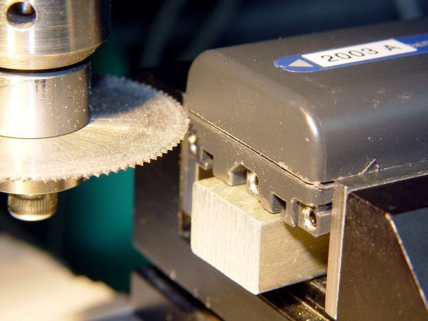 Sony NP-FM50 battery - Sherline saw setup