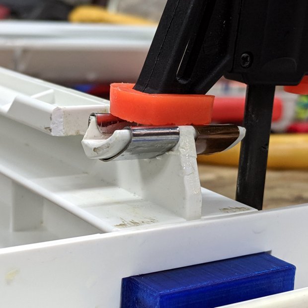 Whirlpool Refrigerator - drawer support gluing
