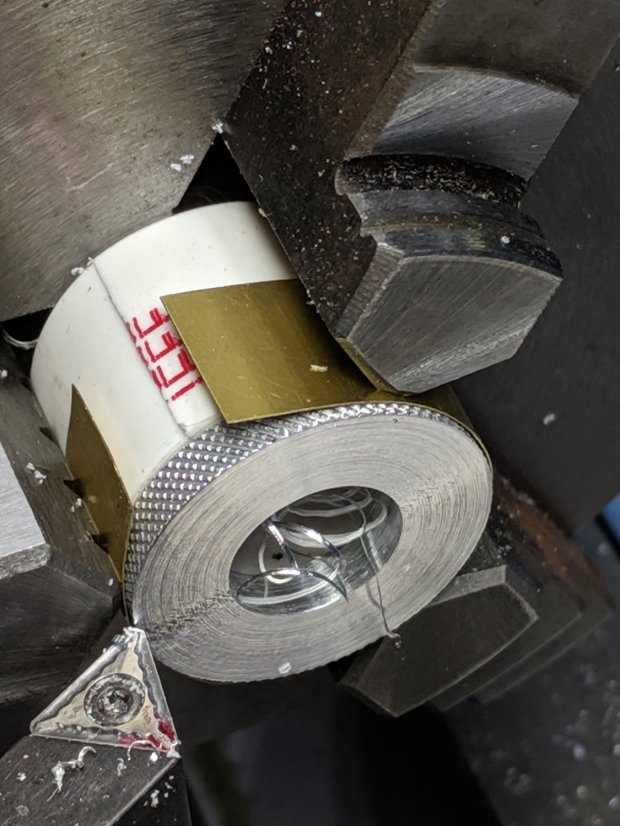 LM12UU Collet Pen Holder - knurled ring facing