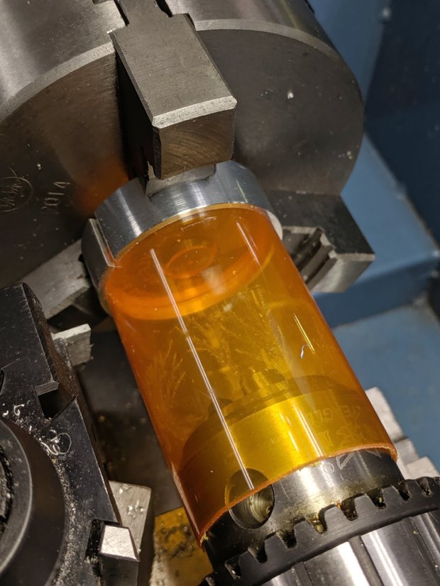 Shower Curtain Anchor - cutting bottle