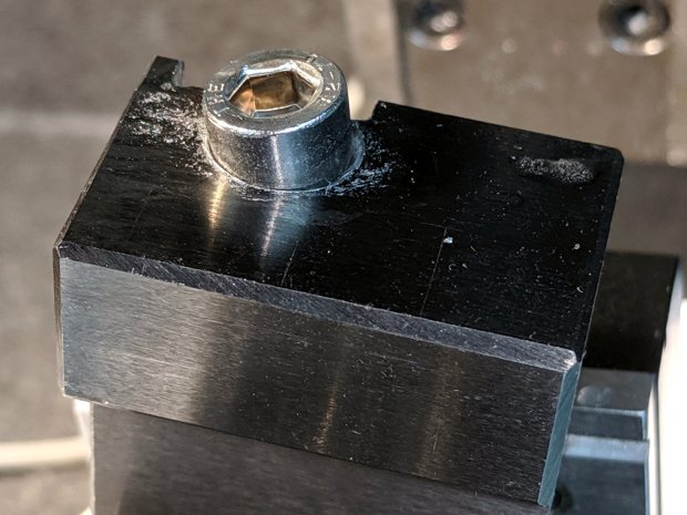 Lathe Cutoff Tool - 6 mm SHCS test fit