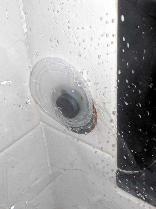 Shower Curtain Anchor - installed