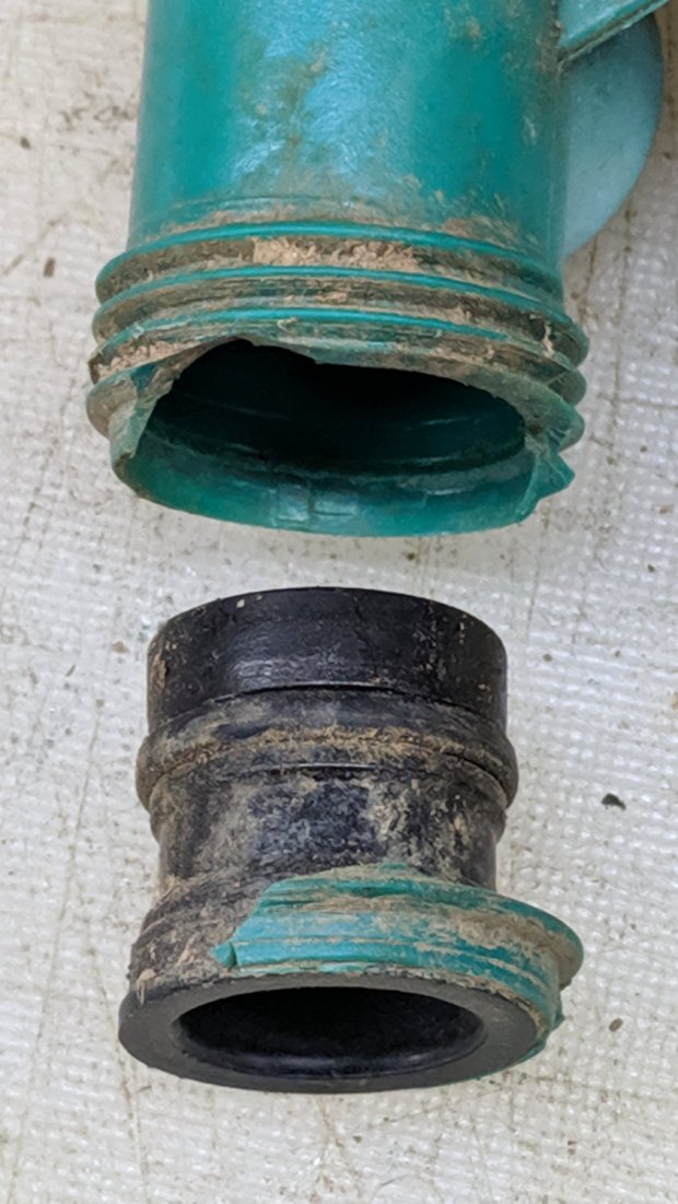 Garden Fittings - Failed Y valve - detail