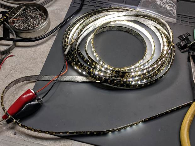 Failed warm-white LED strip
