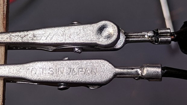 Crimped Alligator Clips - soldered - Made In Japan
