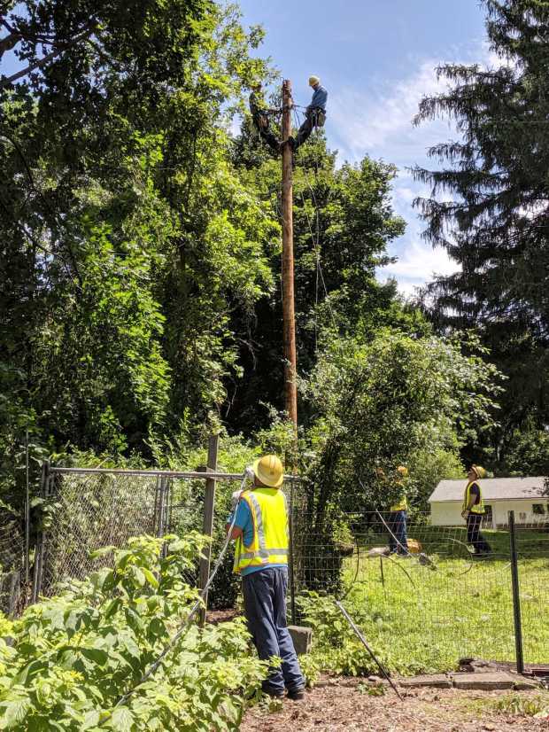 New Utility Pole - wiring