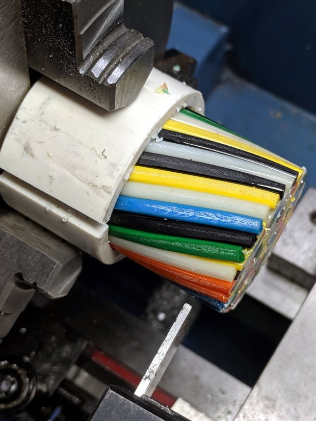 Filament Millefiori - 160C pipe - cutoff tool