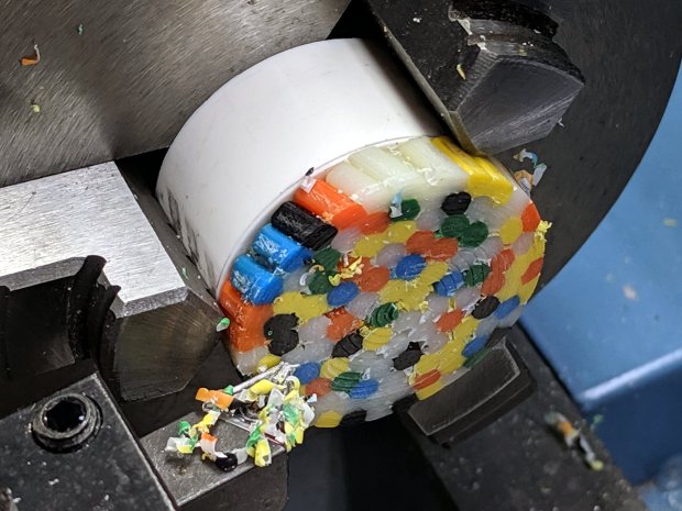 Filament Millefiori - 160C pipe - slice facing