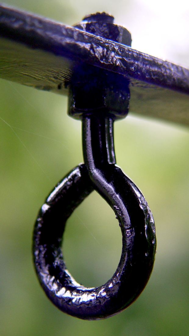 Suet Feeder Bracket Hardware - installed