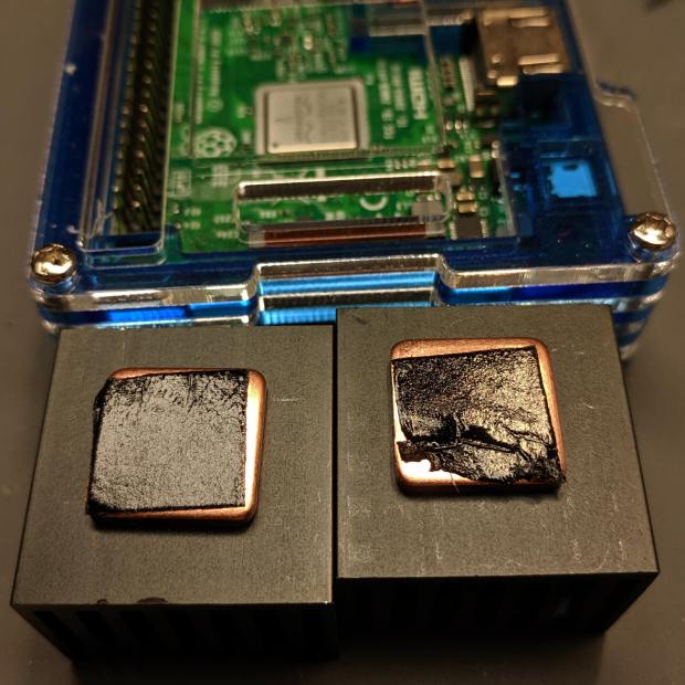 RPi taped heatsinks - as received
