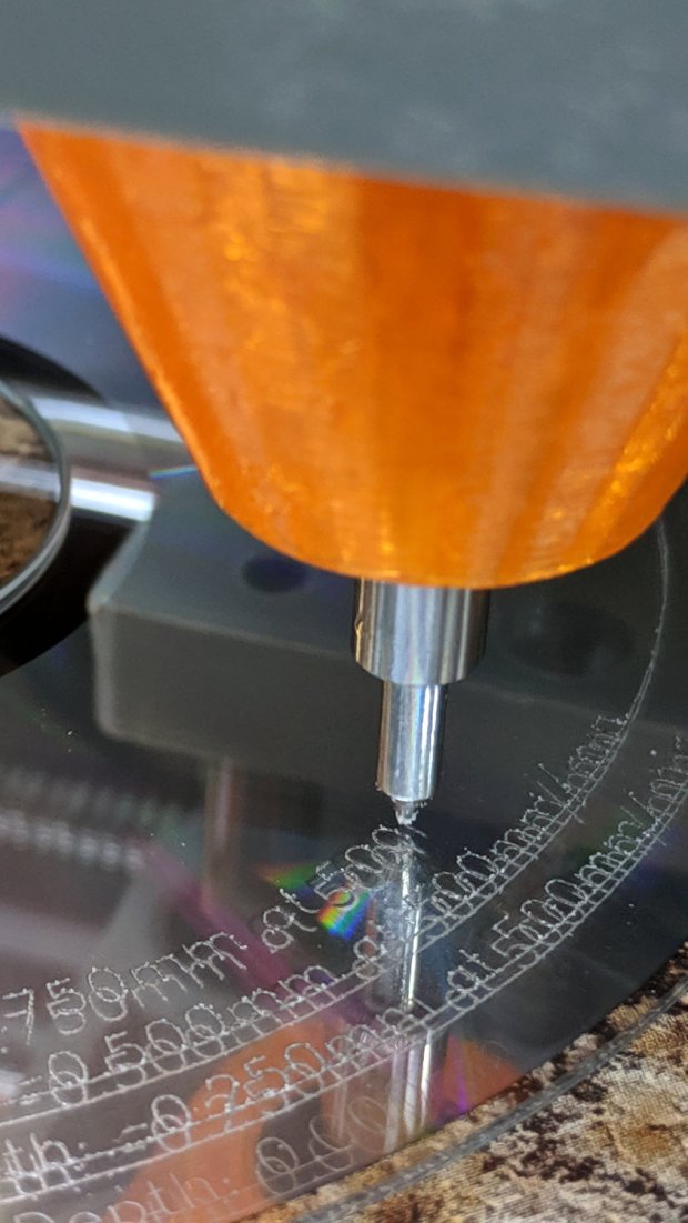 CNC 3018-Pro - Diamond bit - test CD