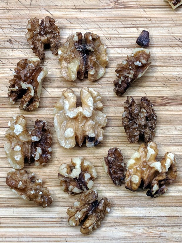 Damaged walnuts - detail