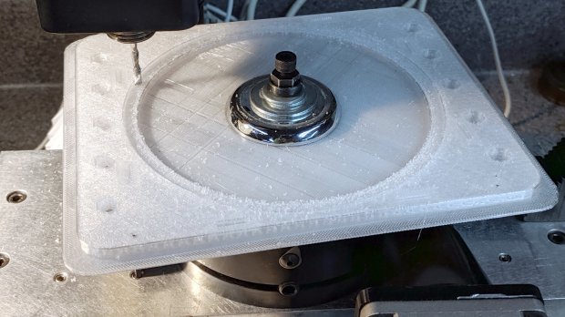 CNC 3018-Pro - CD fixture milling