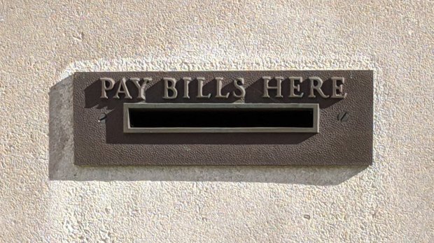Pay Bills Here - envelope slot