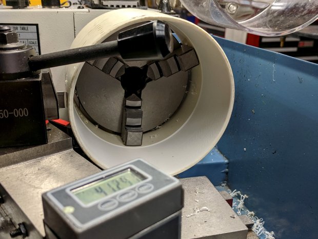 PVC fitting - cutoff setup