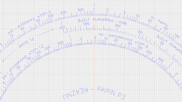 Tektronix Circuit Computer - Bottom Deck - scale detail