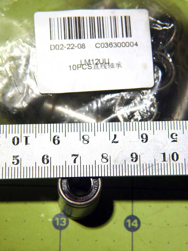 eBay - LM8UU bearings in LM12UU bag