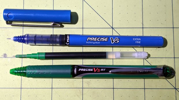Pilot V5 and V5RT pens