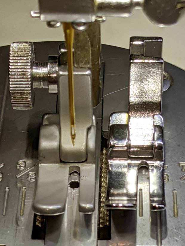 Kenmore 158 Presser Foot - sandblasted vs original
