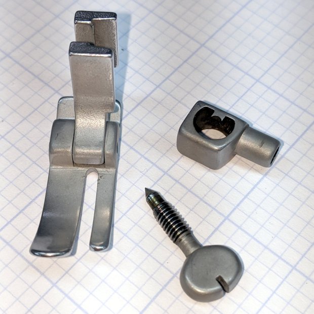 Kenmore 158 - foot with needle clamp - sandblasted