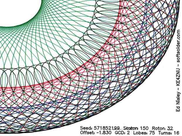 Spirograph - intricate sample plot - detail