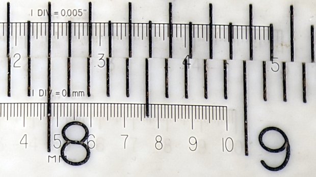 KE Deci-Lon Slide Rule - scale detail - digits