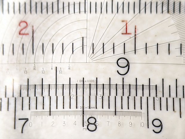KE Deci-Lon Slide Rule - scale detail