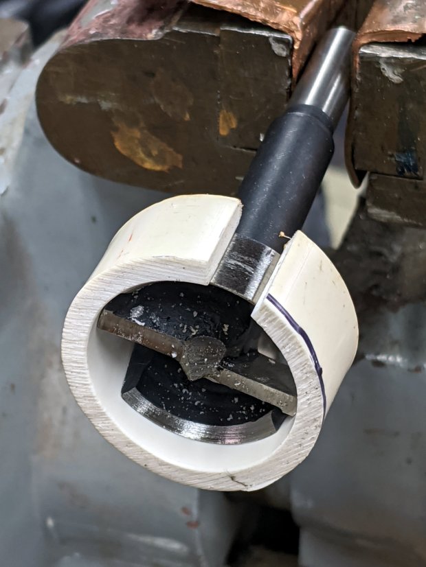 Bird Box - PVC pipe reducer - shaping