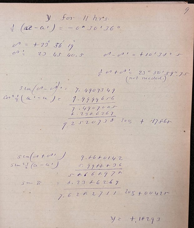 Mitchell 8.6 p9 - Occultation of 1253 BAC at 11 hrs - calculation