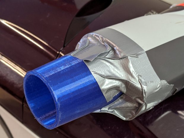 Kenmore Vacuum - refrigerator coil adapter - temporary fix