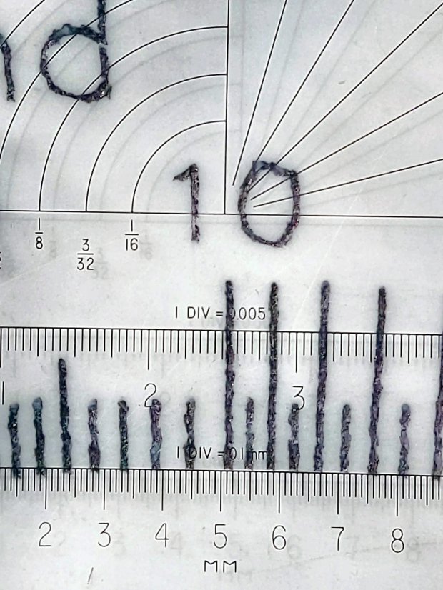 Diamond on styrene - 300g 2400mm-min - Sharpie