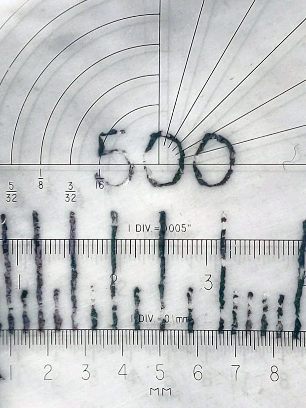 Diamond on styrene - 300g 2400mm-min - lacquer crayon