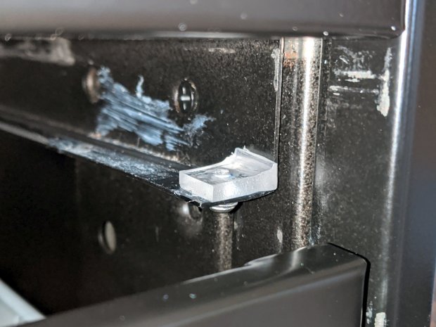 HON Lateral File - shelf front guide - size test