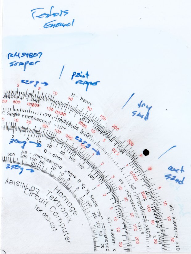 Engraving Testpiece D - Testors Enamel - scrape sand - overview