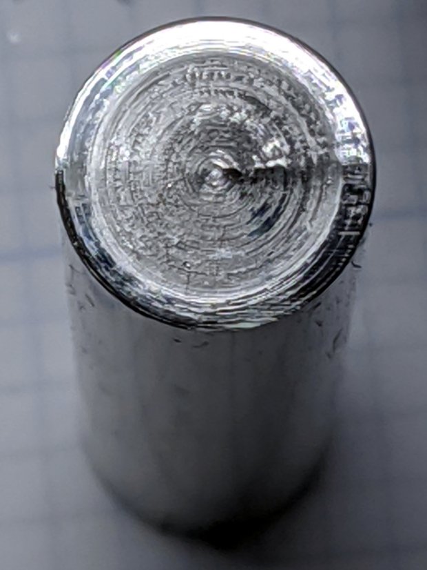 Hardened shaft facing - lumpy face