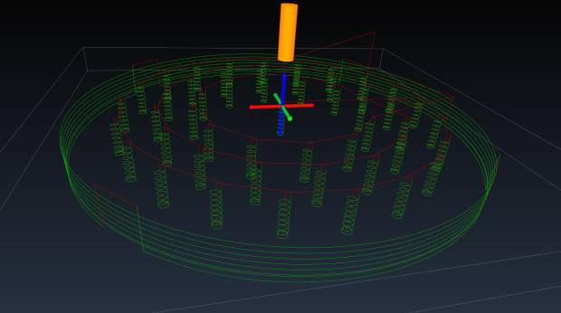 Sink Strainer - tool path simulation - CAMotics