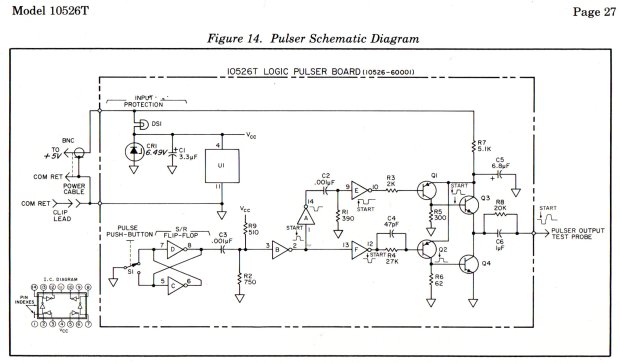 HP 10526T Logic Pulser - schematic
