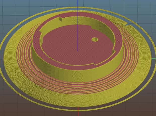 Nissan Fog Light Base - Slic3r preview