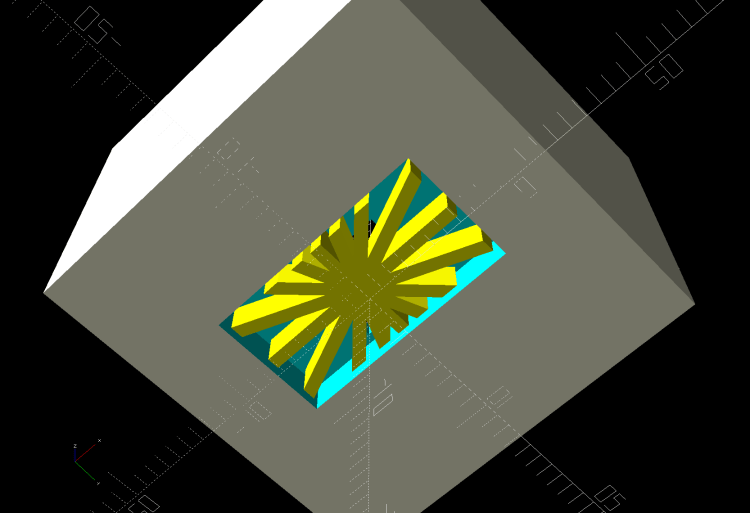 Glass Tile Frame - pyramid cell - bottom