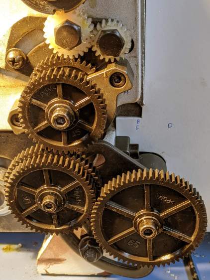 Mini-Lathe change gears - 1 mm - 45 55 50 65