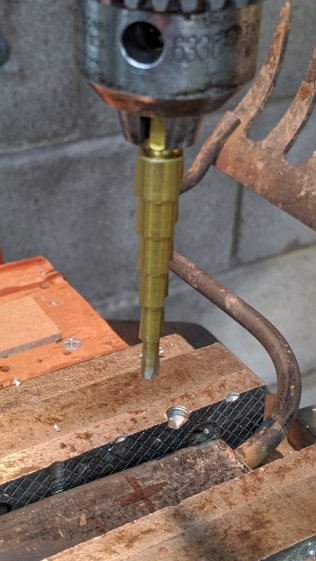 Garden rake - cross drilling