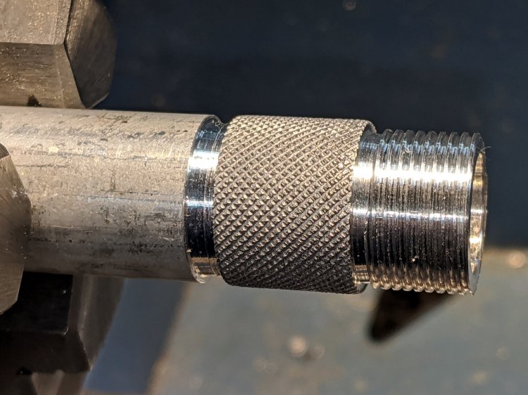 Floor Lamp - tube fitting - knurled