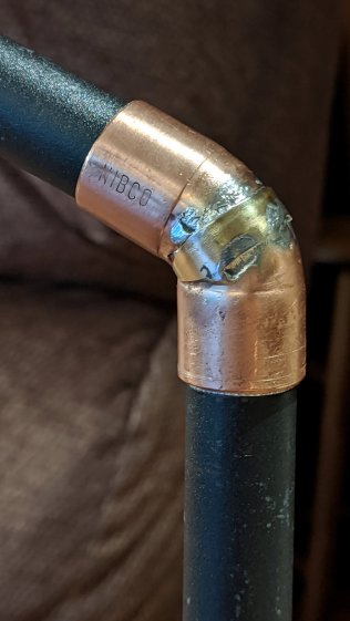 Floor Lamp - tube fitting - unpainted