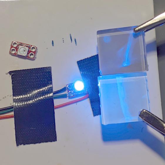 Glass Tile - backlight blue - setup