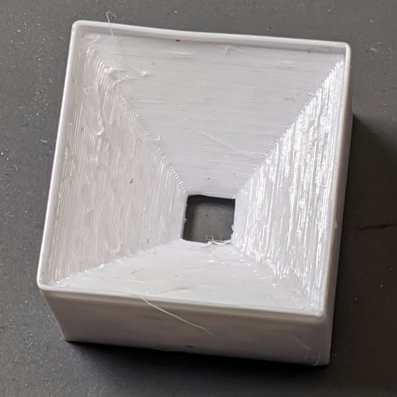 Glass Tile - 1x1 cell test - pyramid PETG strings