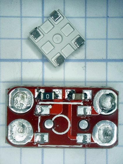 Glass Tile - WS2812 failure - PCB cold solder