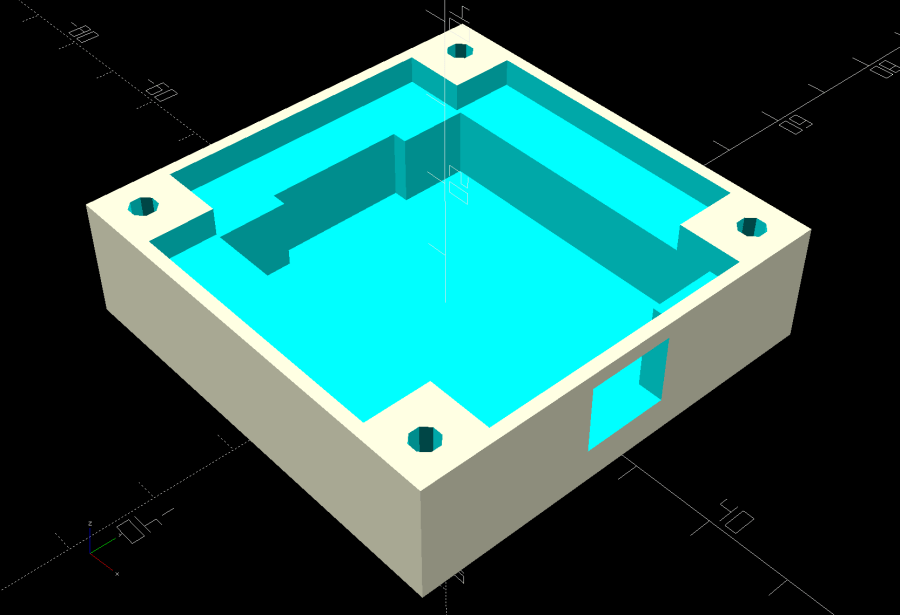 Glass Tile Frame - base - openscad