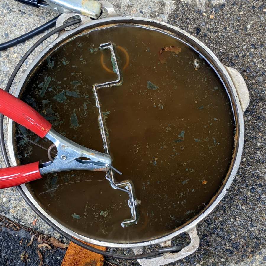 No-knead bread - electrolytic pot strip