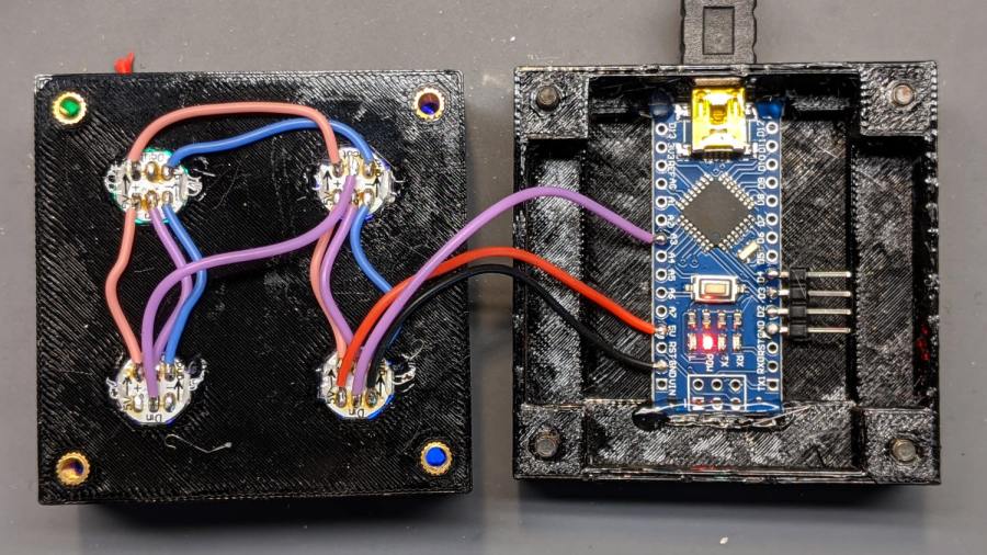 Glass Tile - 2x2 array - wiring