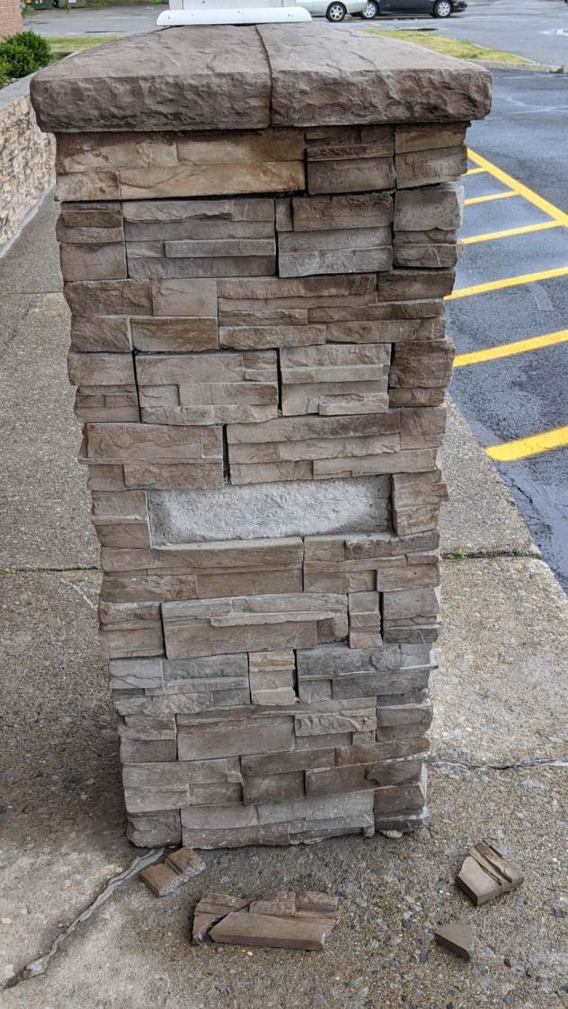 Ersatz stone pillar - failure 2